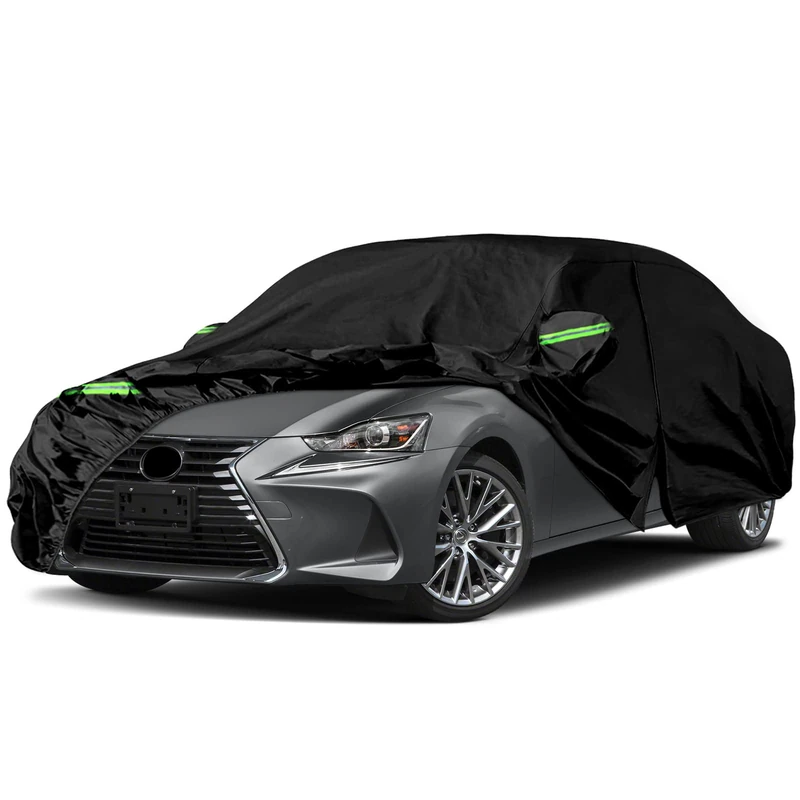 Waterproof Car Cover Replace for Lexus IS250 IS250C IS300 IS350 2005-2022, 6 Layers All Weather Custom-fit Car Covers with Zipper Door & Windproof Bands for Snow Rain Dust Hail Protection (is)