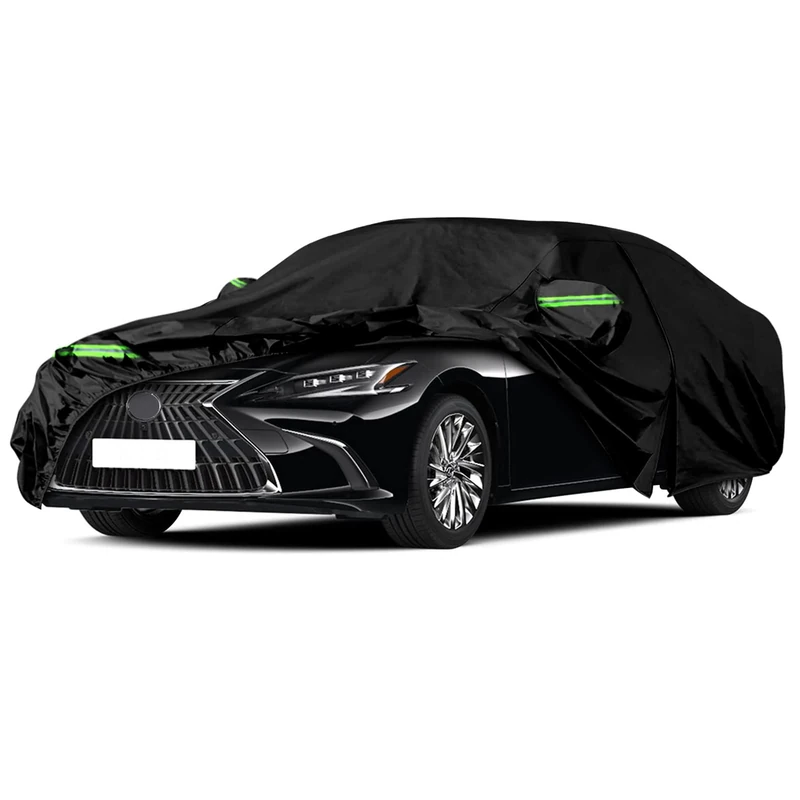 Car Cover Waterproof Replacement for Lexus ES ES300 ES330 ES350 2001-2023 6 Layers, Suitable for All Seasons, with Zip Door and Windbands for Snow, Rain, Dust