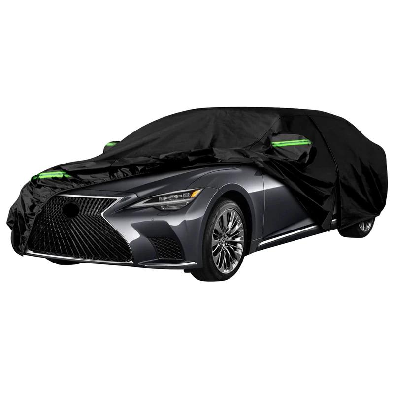 Waterproof Car Covers Replace for 2007-2024 Lexus LS460 LS500 LS600HL, 6 Layers All Weather Custom-fit Car Covers with Zipper Door & Windproof Bands for Snow Rain Dust Hail Protection (LS)