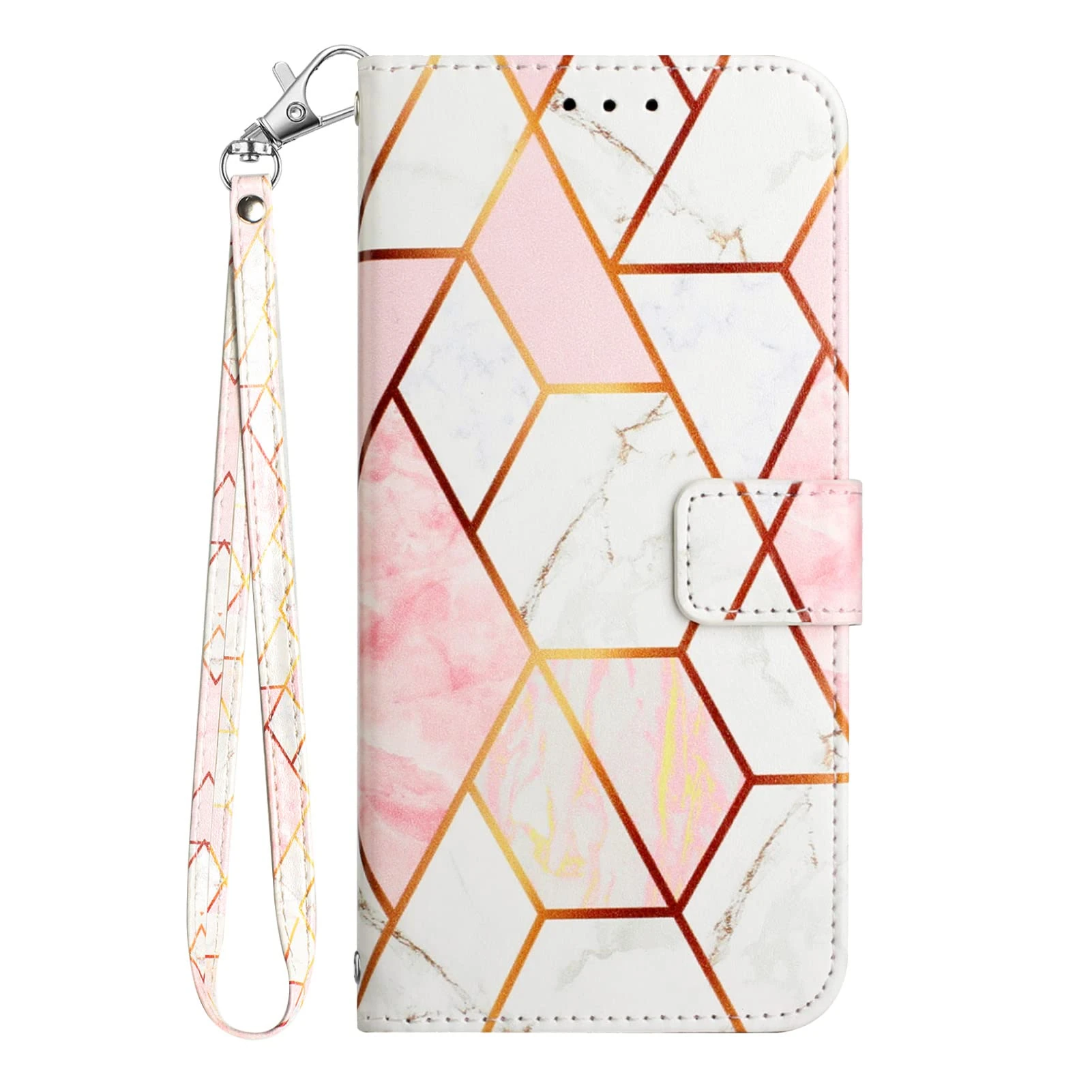 Knoowcase for Samsung Galaxy A23 5G Phone Case Shockproof Marble Cover PU Leather Wallet Bumper with Card Slots Magnet Kickstand Full Protection Shell Case for Samsung A23 5G, White Pink