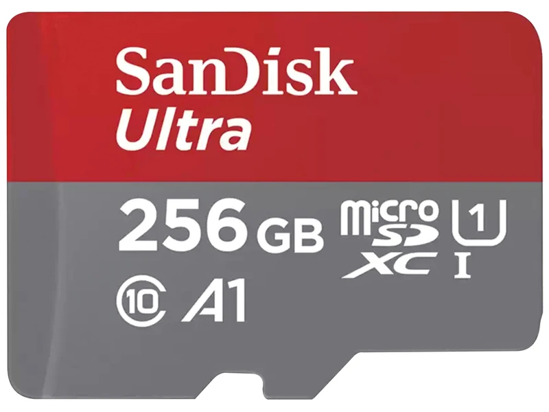 SanDisk 256GB Ultra micro SD card for Chromebook, + SD adapter Full HD Video, up to 150 MB/s, For smartphones and Tablets, with A1 App Performance, UHS-I, Class 10, U1)
