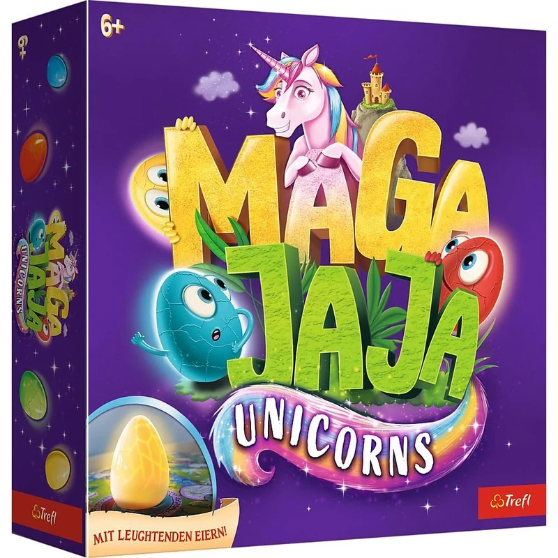 Trefl 02412 Family Board Game, Luminous Electric Eggs and Magnetic Tokens, Fairytale World of Unicorns Innovative Game for Adults and Children from 6 Years Game, Magajaja Unicorns - Image 1