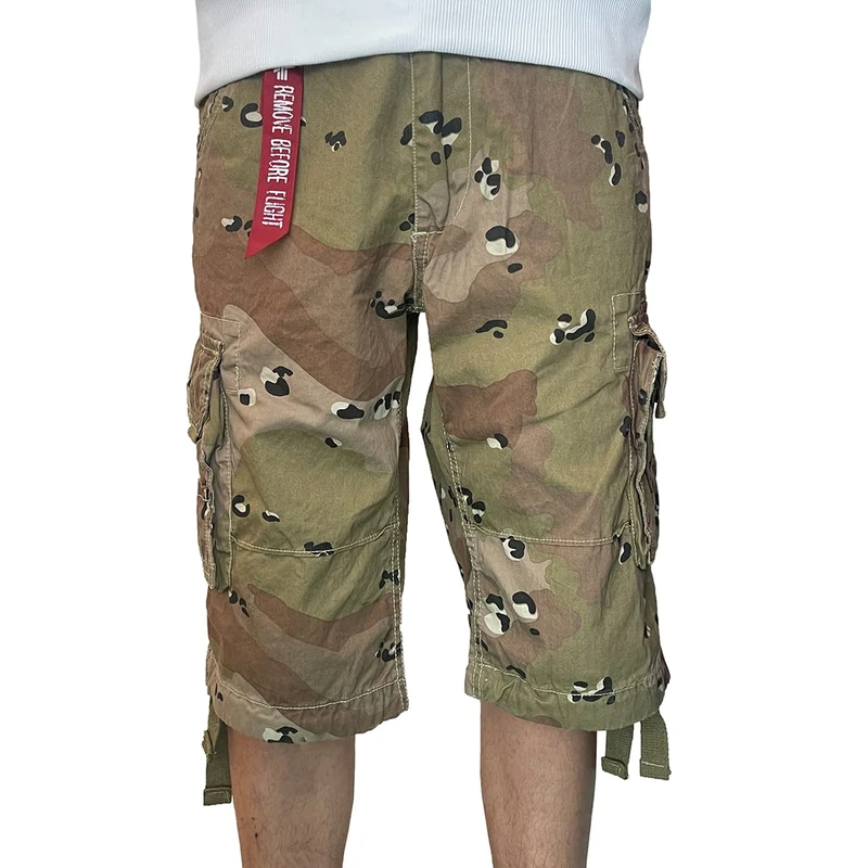 Alpha Industries Jet Short Camo for Men Cargo, Chocolate Chip, 32W