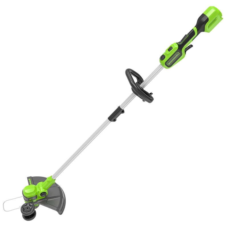 Greenworks 24V Cordless Strimmer Lawn Edger With Wheel For Medium Gardens, 33cm Cutting Width, Autofeed 2mm Nylon Line, WITHOUT Battery & Charger, 3 Year Guarantee GD24LT33