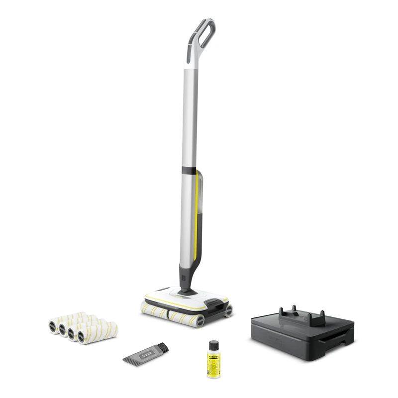 KÄRCHER FC 7 Electric Mop without Extra Cord, with 4 Microfibre Rotating Rollers, Battery Life: Approx. 45 min, Surface Performance Per Charge: Approx. 135 m², Exclusive on Amazon