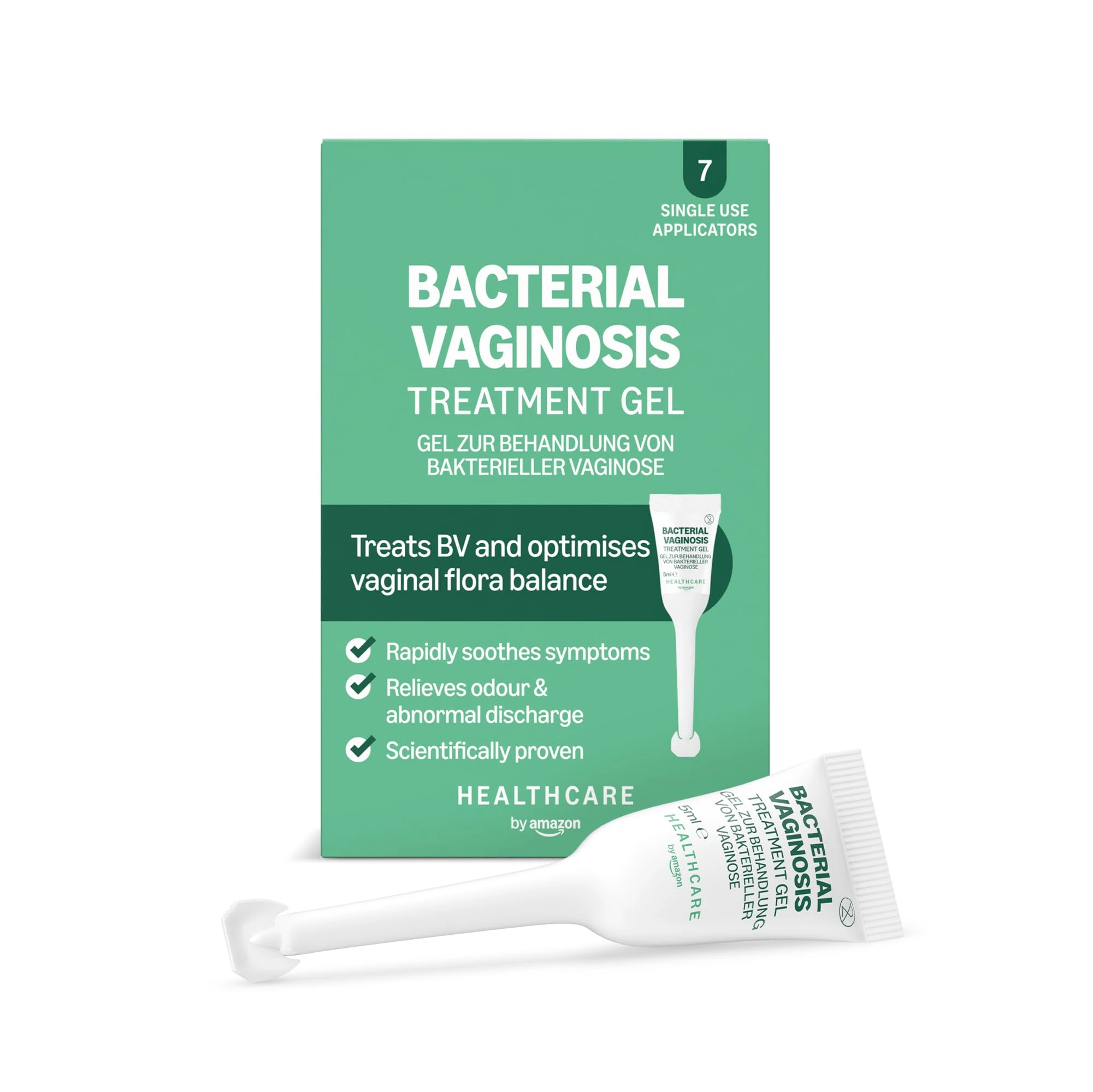 Healthcare by Amazon Bacterial Vaginosis Treatment Gel, 5 ml, Pack of 7, (Previously Amazon Basic Care) – Packaging May Vary