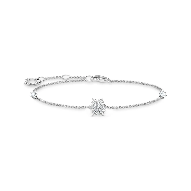Thomas Sabo Bracelet Snowflake with White Stones Silver 925 Sterling Silver