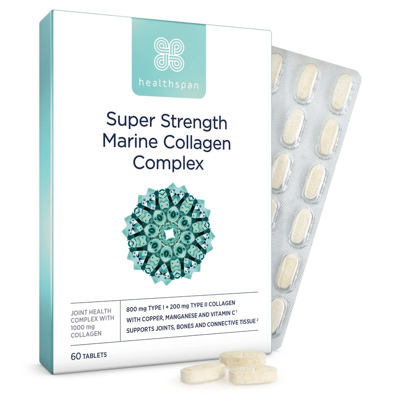 Healthspan Marine Collagen 1000mg - Skin, Joint & Bone - 60 Tabs