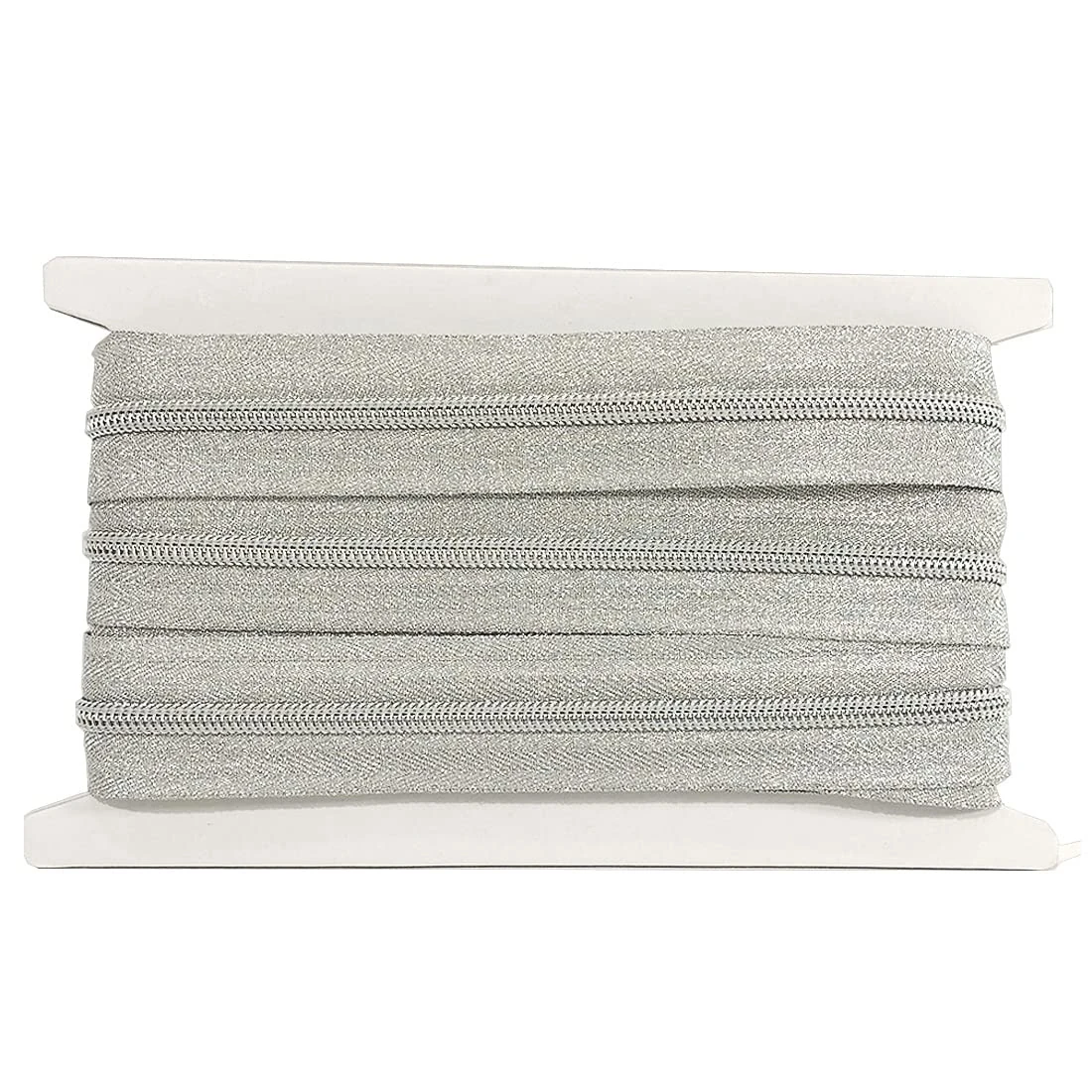 Zip 4 Metres + 6 Sliders for Sewing and Mounting The Zip to The Desired Measurement, Various Colours and Measurements, Zip for Sewing on Clothes, Crafts, Sewing, (.5, White)