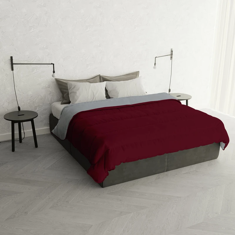Italian Bed Linen Winter Duvet “Oslo” Double-face, Falun/Platinum, 250x200cm