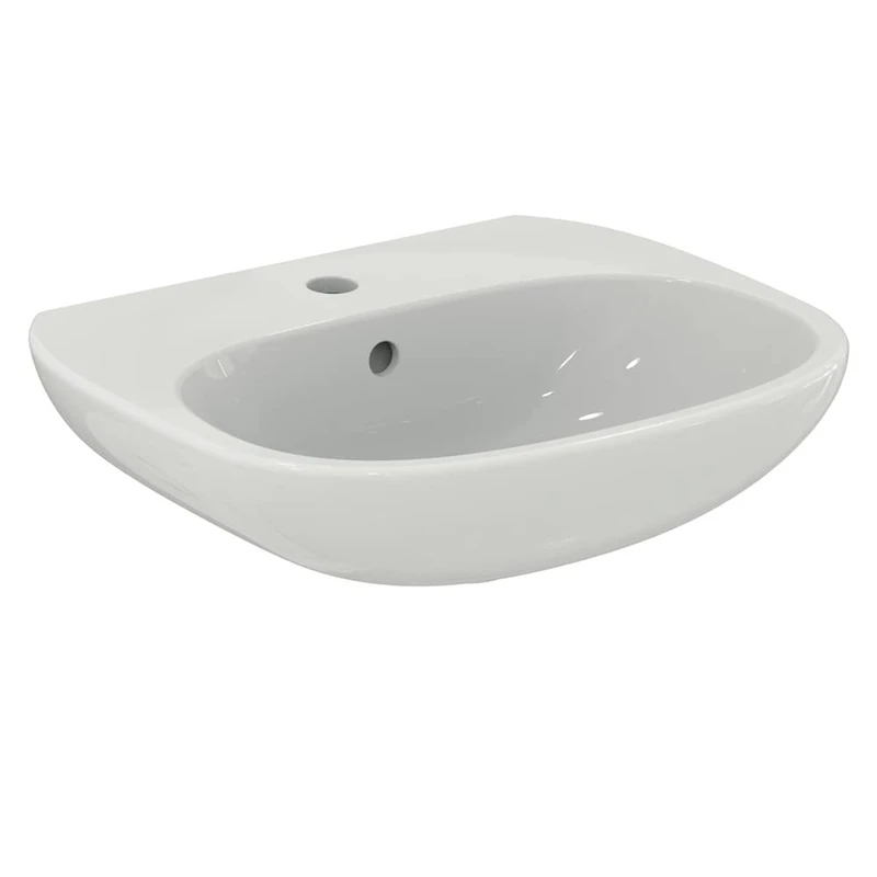 Ideal Standard Tesi 50cm Bathroom Sink/Basin, 1 tap Hole, T009901, White