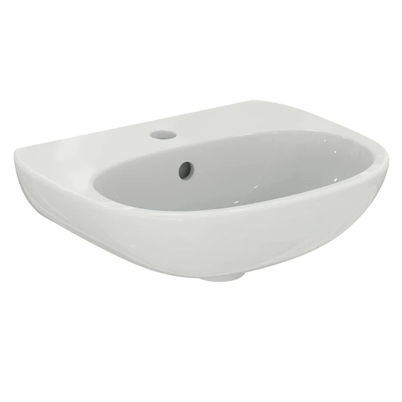 Ideal Standard Tesi 45cm Cloakroom Sink/Handrinse Basin, 1 tap Hole, T352401, White