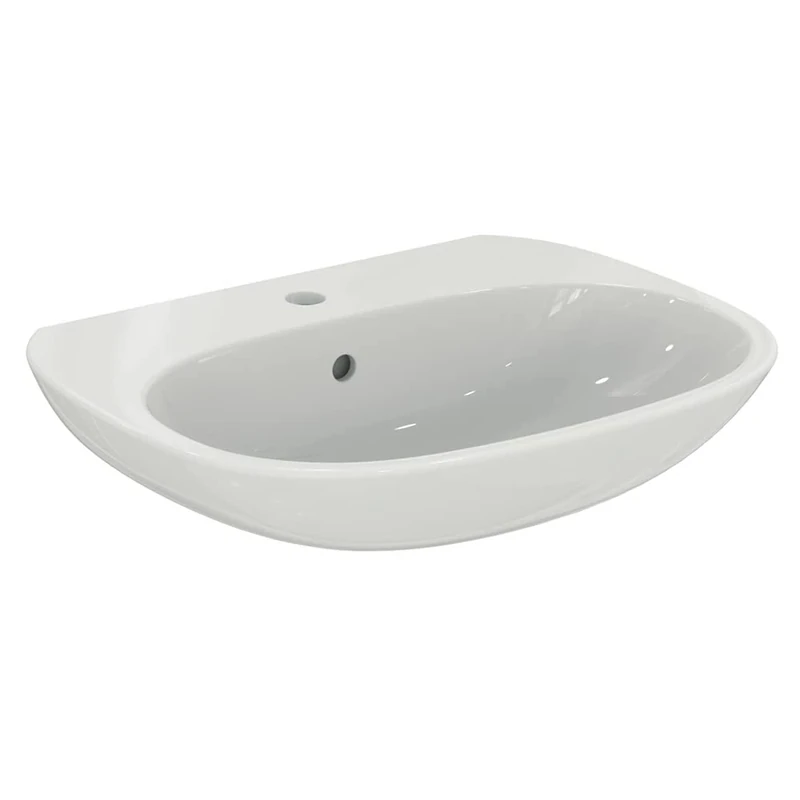 Ideal Standard Tesi 60cm Bathroom Sink/Basin, 1 tap Hole, T352201, White