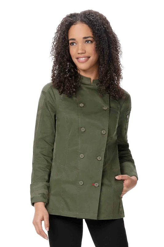Chef Works Women's Mojave Chef Coat, Olive, S
