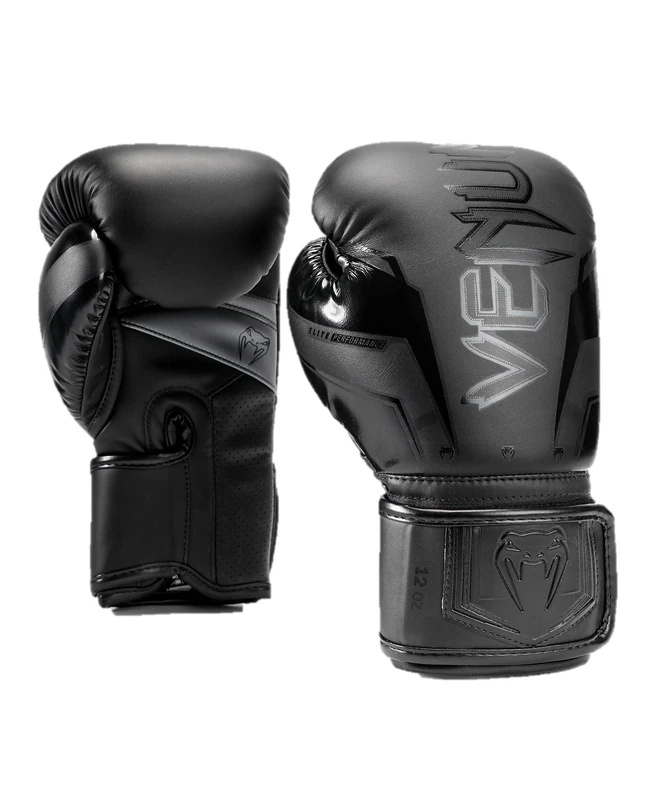 Venum, Elite Evo Boxing Gloves, Unisex Adult, 8 Oz, Black/Black
