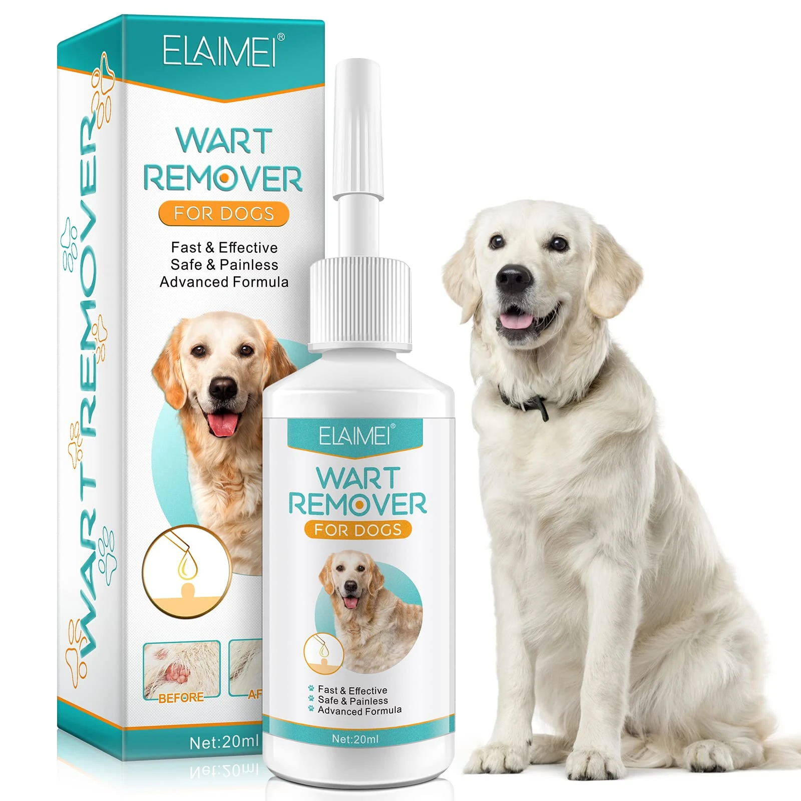 Dog Wart Remover, Warts Removal Treatment, No Harm, and Pain-Free Dog Skin Tag Remover