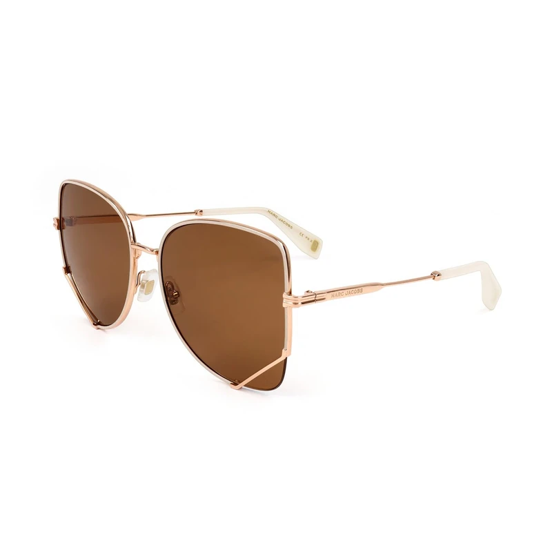 Marc Jacobs Mj 1066/s Y3R/70 GOLD IVORY Sunglasses Women's Metal, Standard, 59