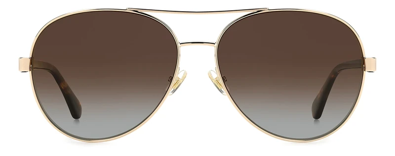 Kate Spade Averie/s 06J/LA GOLD HAVANA Sunglasses Women's Steel, Standard, 58