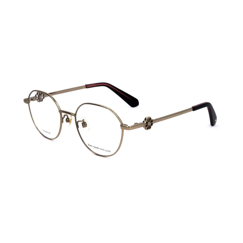 Kate Spade Trinity/f RHL/19 GOLD BLACK Eyewear Women's Titanium, Standard, 49