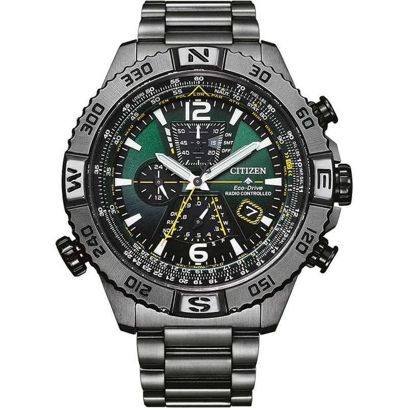 Citizen Men's Chronograph Eco-Drive Watch with Stainless Steel Strap AT8227-56X