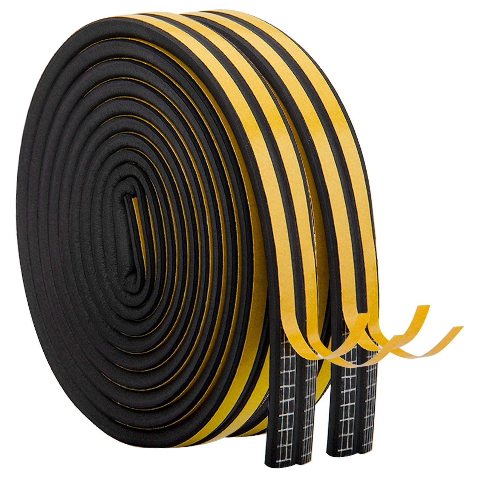 20m / 66FT Sealing Tape for Doors, Door Seal Doors Windows Self Adhesive Rubber Foam Seal Strip Sound Insulation Weatherstrip Sealing Tape Self Adhesive