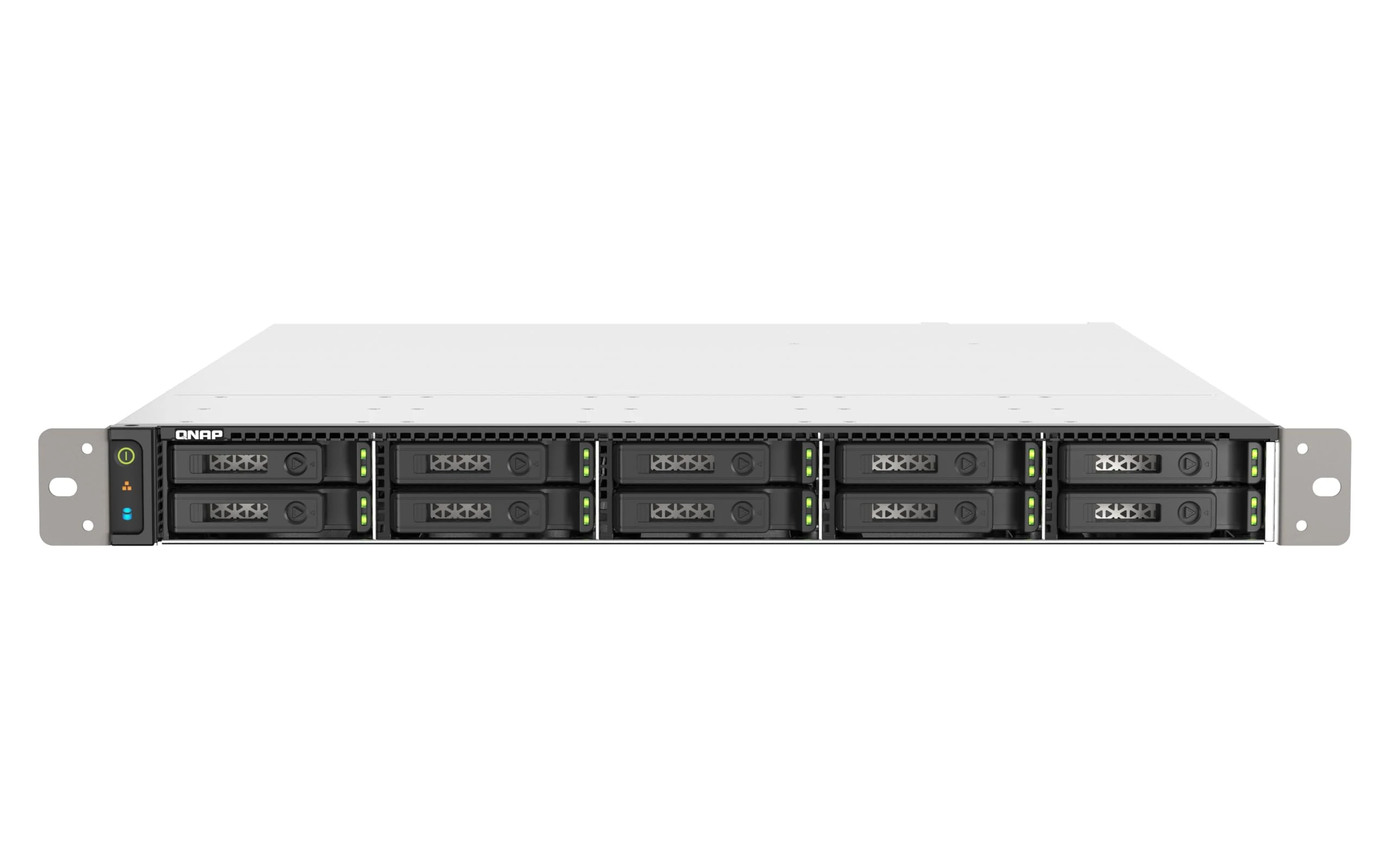 QNAP TS-H1090FU-7302P-128G 10-Bay Rack TS-H1090FU-7302P-128G 10-Bay Rack Mount NAS AMD EPYC 7302P 16-Core 3.3GHz 8x16GB RDIMM DDR4 ECC