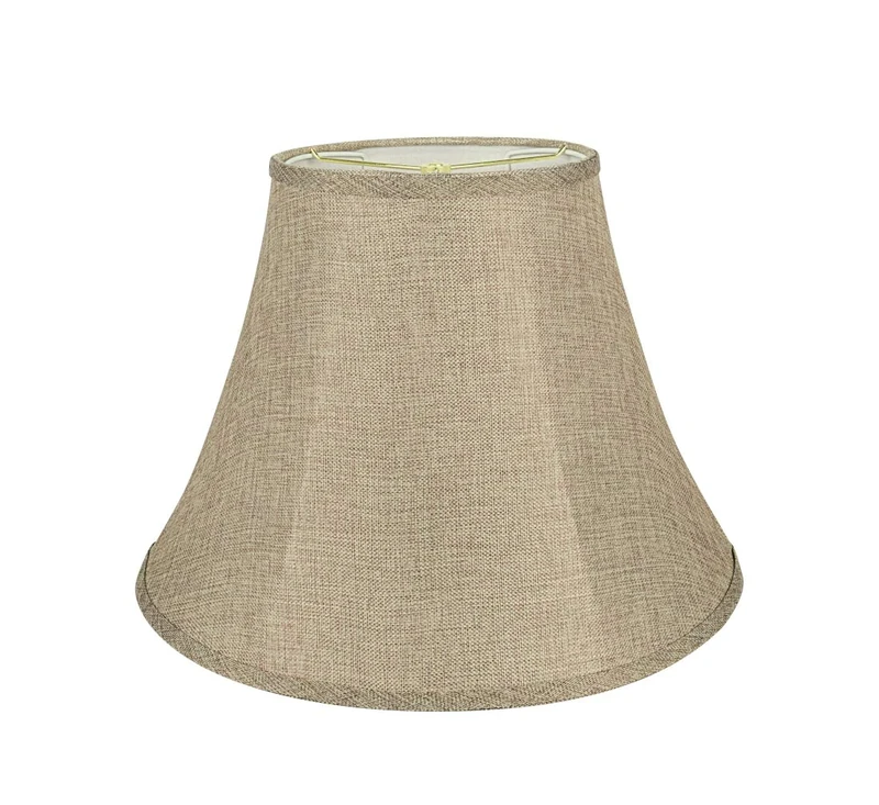 Aspen Creative 38001A Transitional Bell Shaped Collapsible Spider Construction Lamp Shade in Natural, 9" Top x 18" Bottom x 13" Slant Height