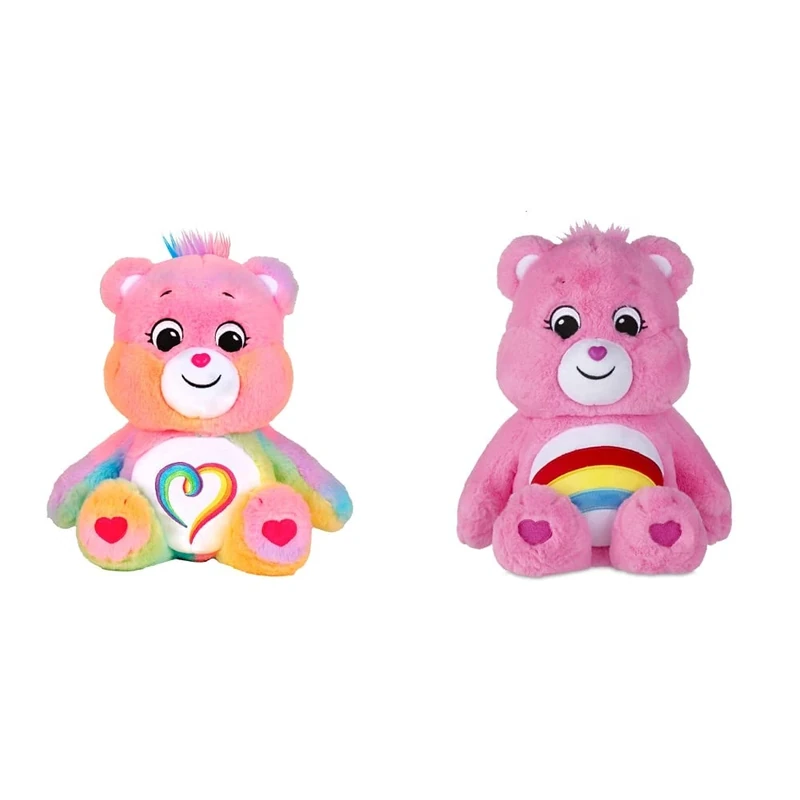Basic Fun! Care Bears 14 Inch Medium Plush Togetherness Bear, Cheer Bear, Collectable Cute Plush Toy, Kids Aged 4 Years +