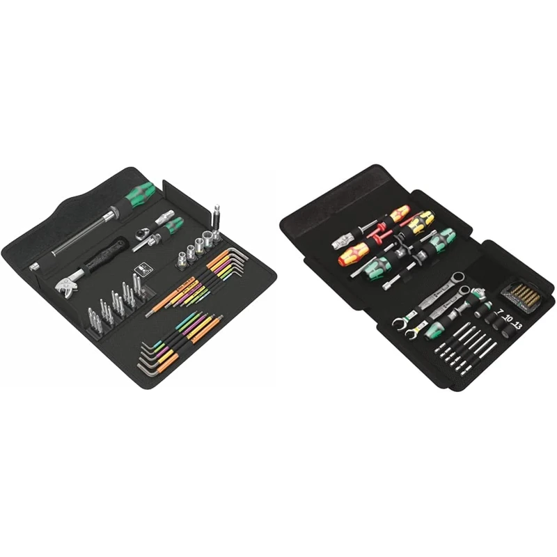 Wera 05134013001 Kraftform Kompakt F 1 screwdriving Tool Set for Window Builders, 35 Pieces & Kraftform Kompakt SH 1 Plumbkit, 25pc, 05135927001
