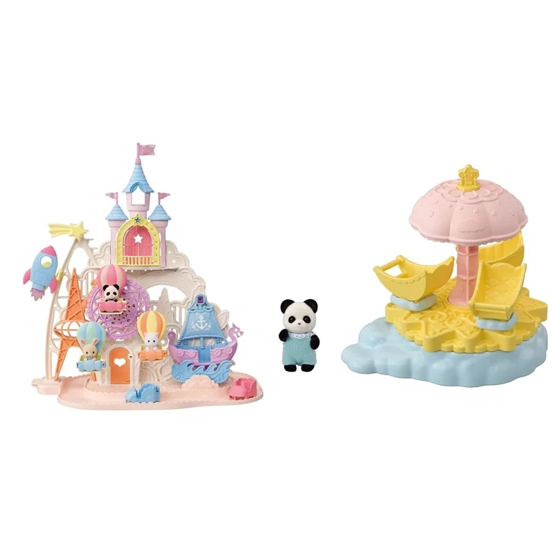 Sylvanian Families 5538 Baby Amusement Park - Dollhouse Playsets & 5539 Baby Star Carousel - Dollhouse Playsets