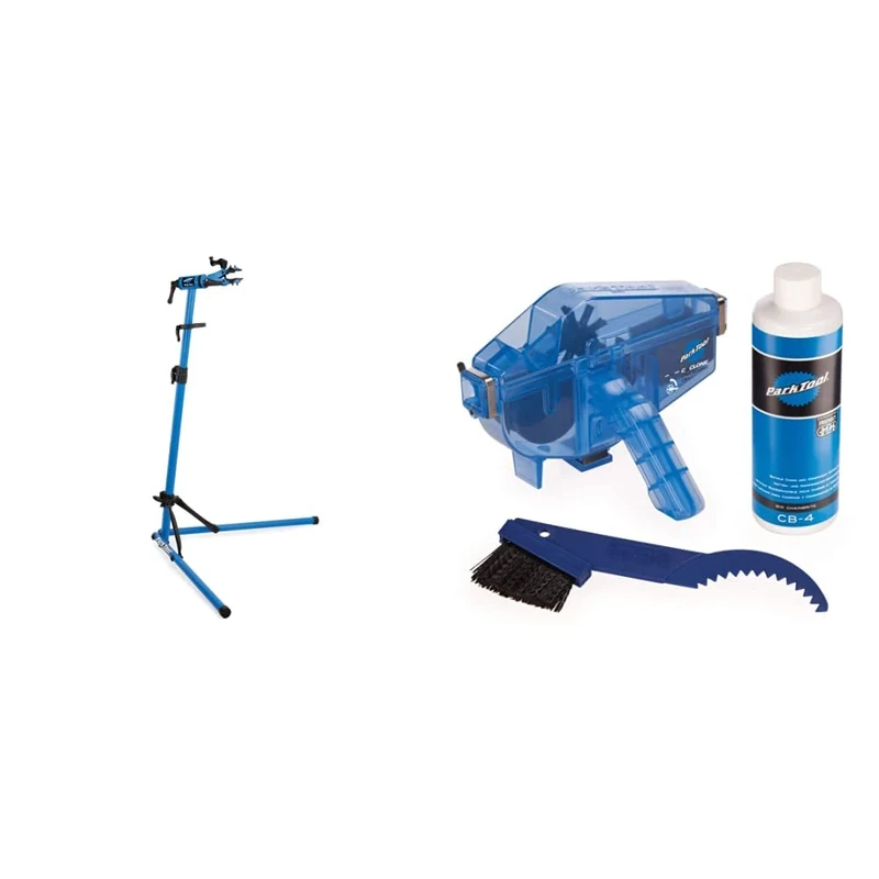 Park Tool PCS-10.3 - Deluxe Home Mechanic Repair Stand & CG-2.4 - Chaingang Cleaning System