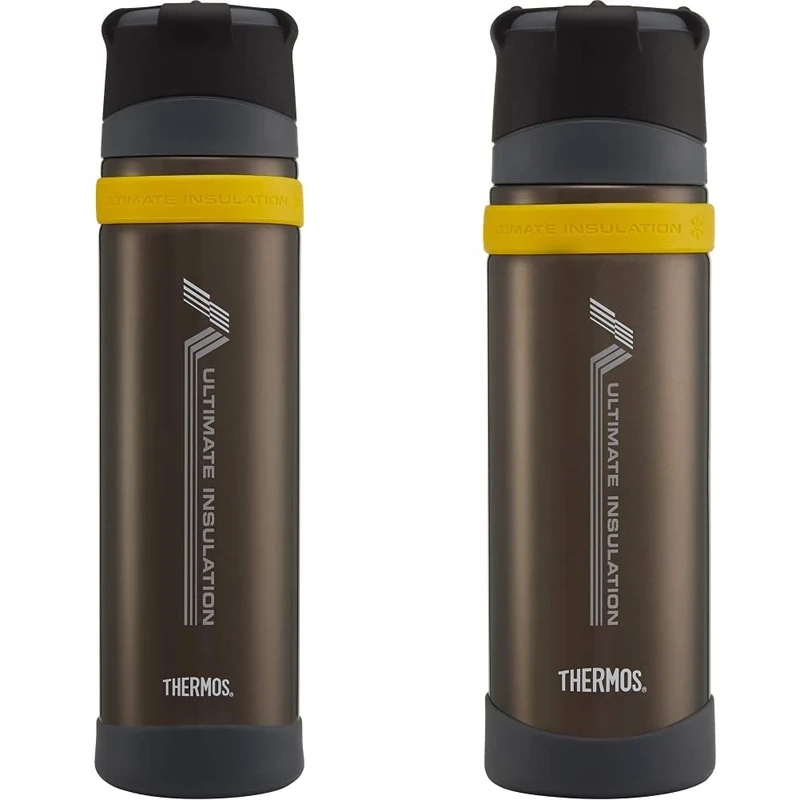 Thermos 104110 Ultimate Series Flask, Charcoal, 900 ml & 104105 Ultimate Series Flask, Charcoal, 500 ml