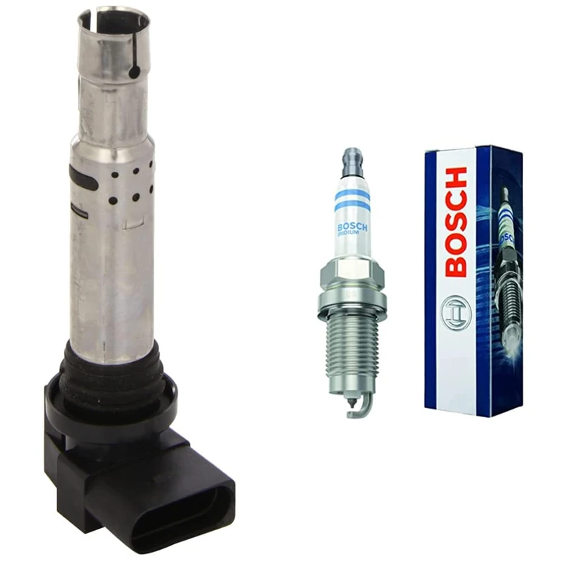 Bosch 0986221023 - Ignition coil & FR6HI332 - Spark Plugs Double Iridium - 1 piece
