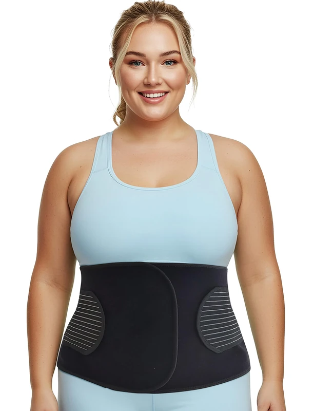 Hernia Belt for Men or Women | Postpartum Belly Band & Wrap | C Section Belly Abdominal Binder | Post Surgery & Pregnancy Tummy Tuck | Hysterectomy, Umbilical Inguinal Hernia | (L-XL)