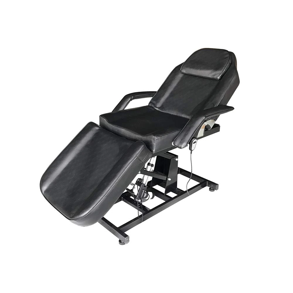 Panana Electric Massage Table Beauty Bed 3 Section Recline Tattoo Spa Facial Couch Bed (Black)