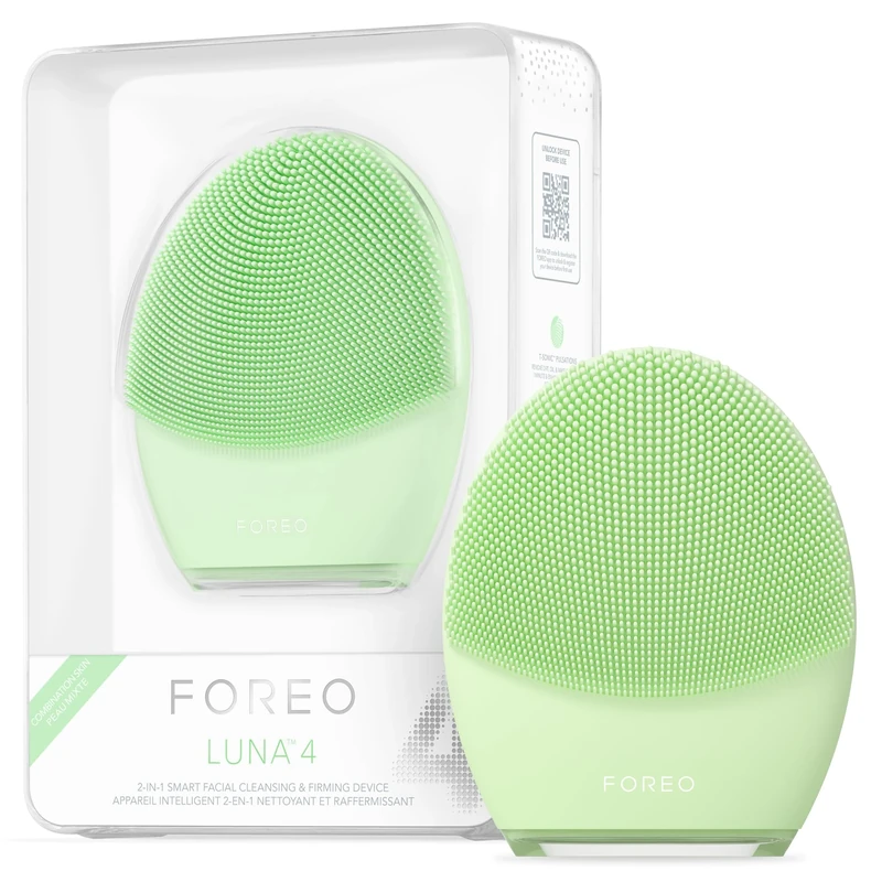 FOREO LUNA 4 Facial Cleansing Brush - Firming Face Massager - Anti Aging Face Brush - Enhances Absorption of Skin Care Products - Simple Face Care - Combination skin