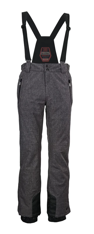 Killtec KSW 146 MN SKI PNTS 38718-000 Men's Ski Trousers with Removable Straps, Edge Protection and Snow Guard Anthracite Melange S