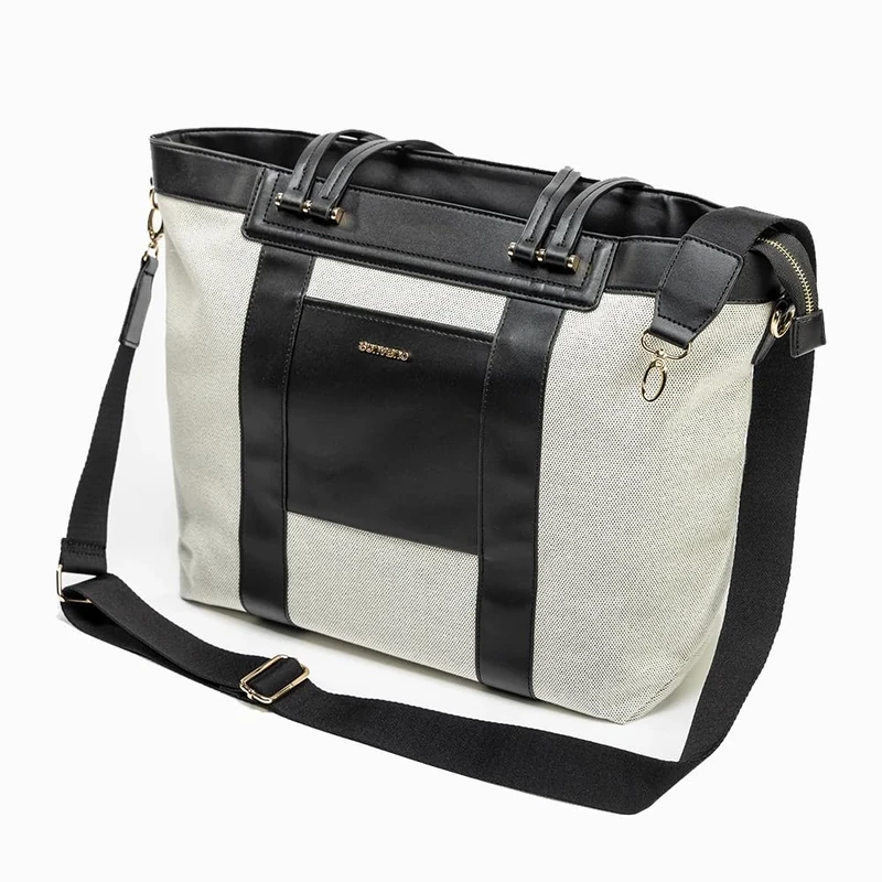 Sunveno Changing Bag, Travel Changing Bag, Messenger with Changing Mat, Commuter Bag for Mum, Shoulder Bag, Handbag, Shoulder Bags, black, Retro