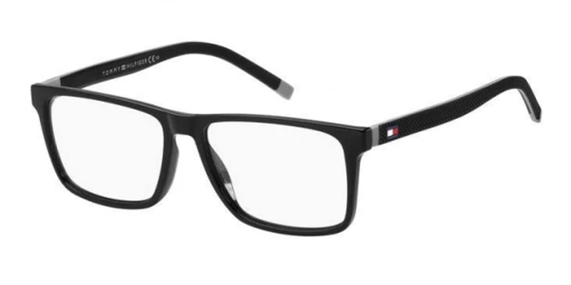 Tommy Hilfiger Th 1948 08A/15 BLACK GREY Eyewear Men's Acetate, Standard, 55