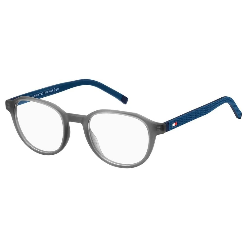 Tommy Hilfiger TH 1949 Glasses, Matte Grey Blue, 48 for Men, Matte Grey Blue