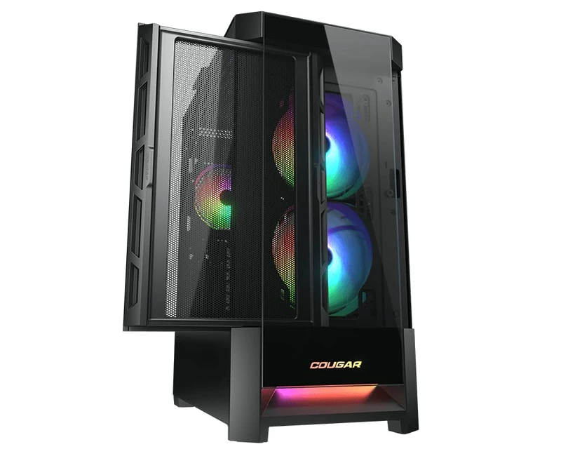Cougar Duoface RGB Mid Tower Black Case with 3 x ARGB Fans