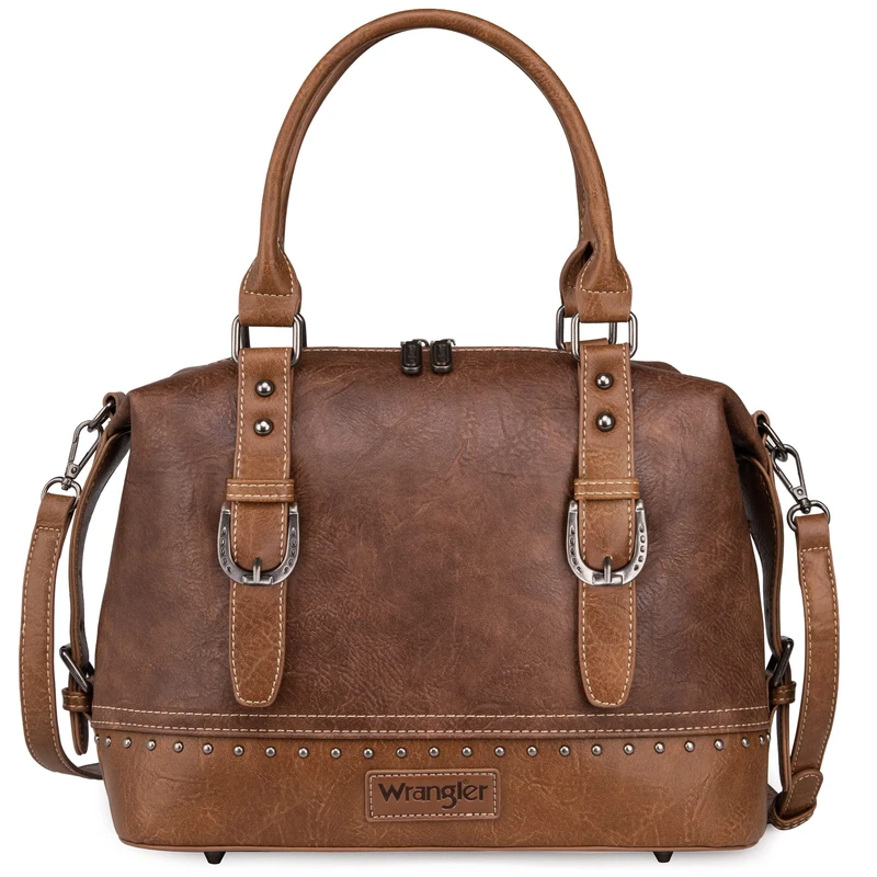 Wrangler Hobo Crossbody Bag Top Handle Small Satchel Purse Shoulder Handbag for Women, Awake Saddle Brown, One Size - Image 1