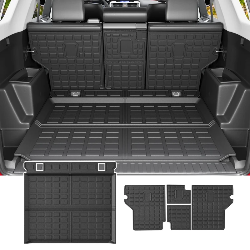 powoq Fit 2010-2022 Toyota 4Runner Cargo Mat Back Seat Protector TPE Material Trunk Mat Backrest Mat for 5 Seater Accessories