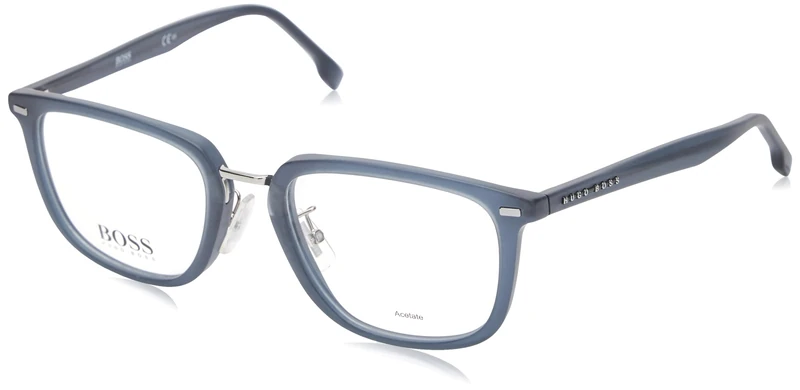 BOSS HUGO 1341/F Glasses, Matte Blue, 54 for Men, Matte Blue