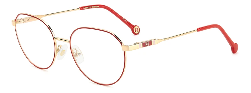 Carolina Herrera Her 0121 Y11/18 GOLD RED Eyewear Women's Metal, Standard, 54