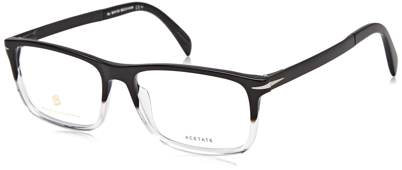 David Beckham Db 1095 7C5/16 BLACK CRYSTL Eyewear Men's Acetate, Standard, 57