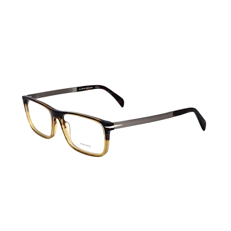 David Beckham DB 1095 Glasses, Striped Brown Ruthenium, 57 for Men, Striped Brown Ruthenium