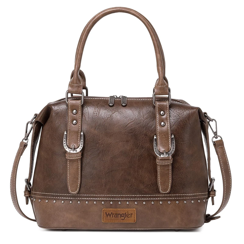Wrangler Doctor Bag for Women Satchel Handbags, Black Coffee, One Size