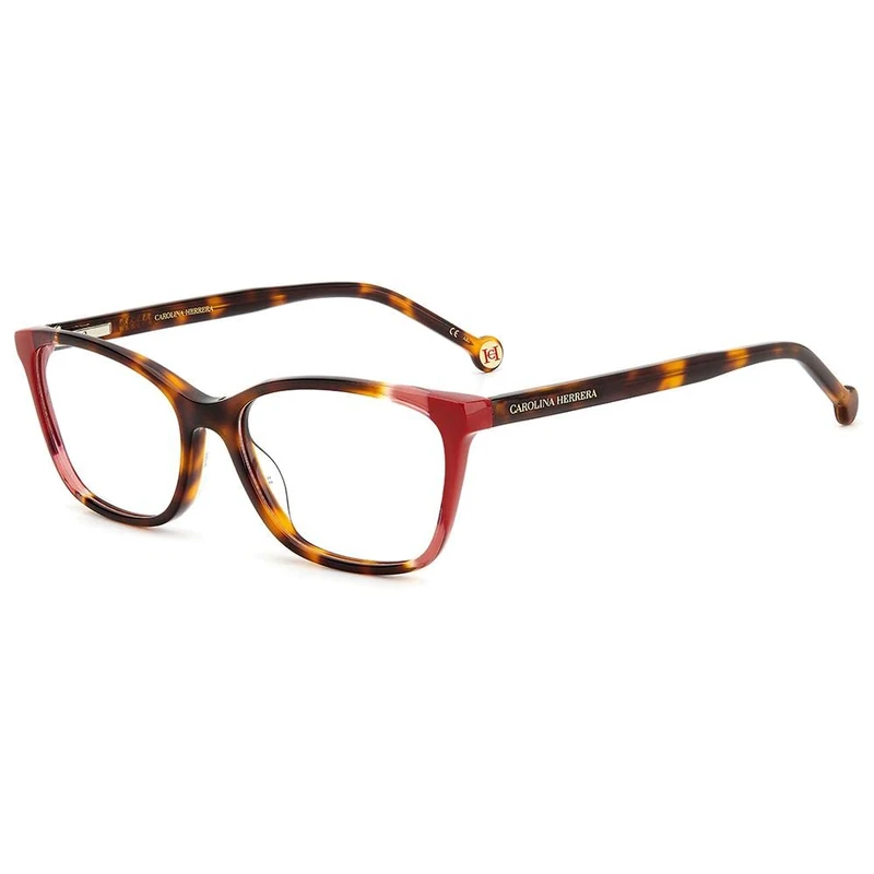 Carolina Herrera Her 0124 O63/16 HAVANA RED Eyewear Women's Acetate, Standard, 54