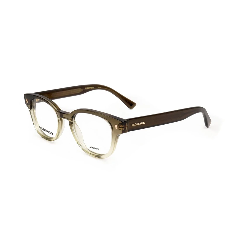 DSQUARED2 D2 0057 Glasses, Brown Olive, 46 for Men, Brown Olive - Image 1